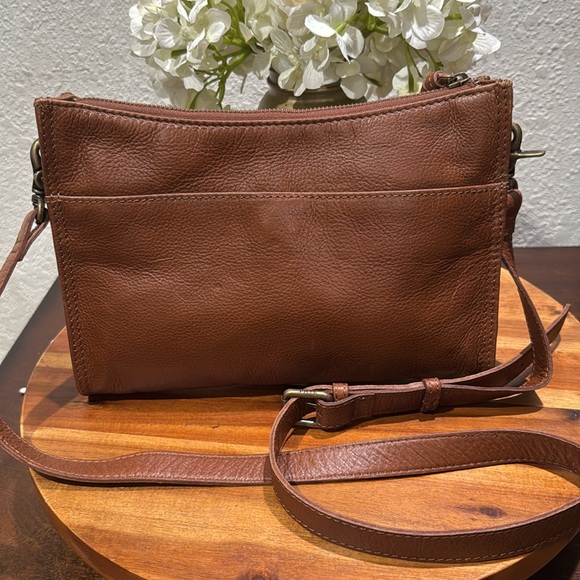 FRYE Charlene Embroidered Crossbody Bag in Cognac - Picture 4 of 12
